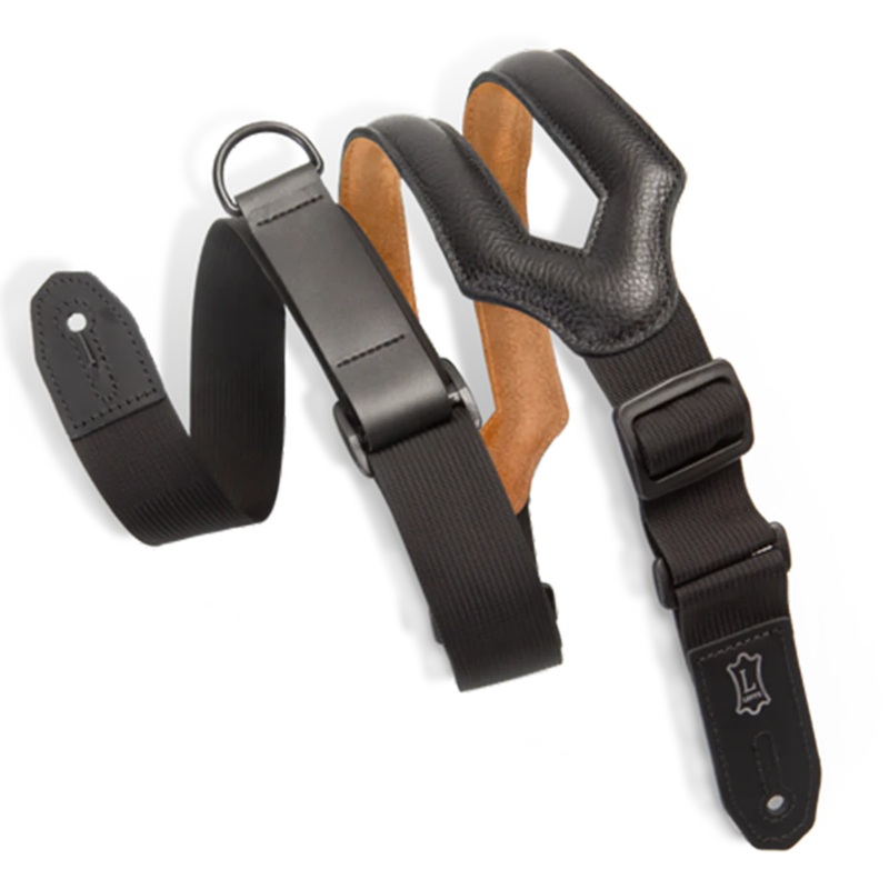Levy’s Leather Right Height Series MRHSS-BLK Guitar Strap *Free Shipping in the USA*